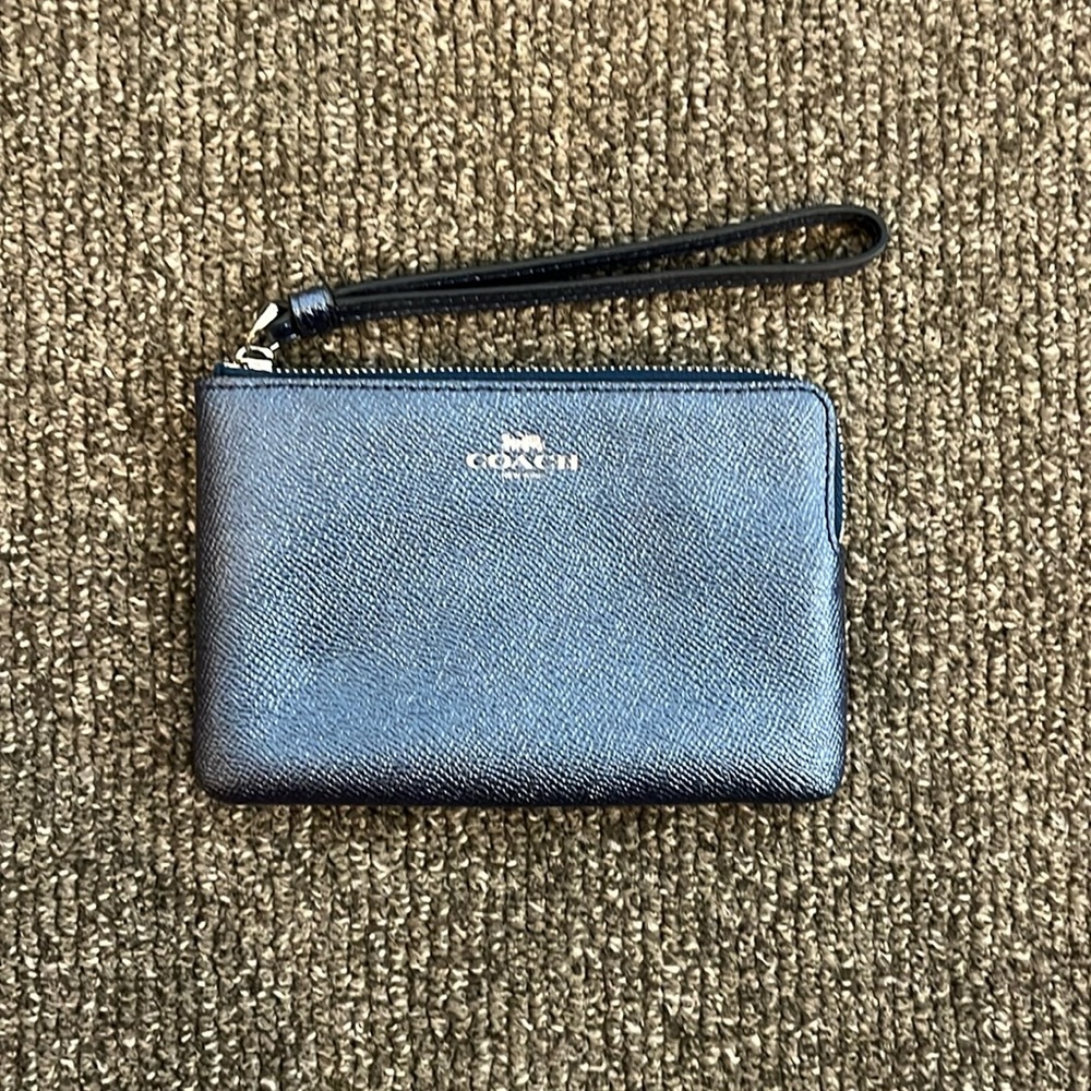 Coach metallic wristlet